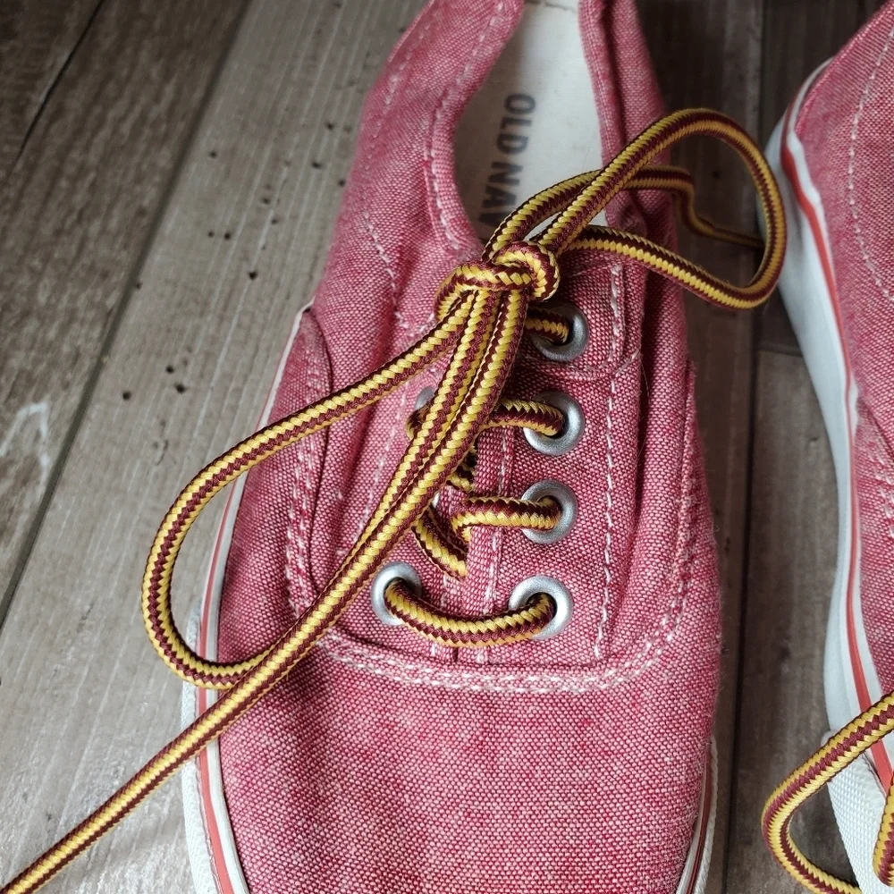 Old Navy Red Canvas Boat Shoes Sneakers Toddler Boy Size 11 NWOT